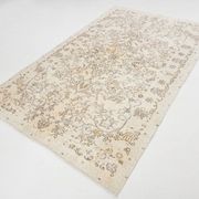 Tapis Turc Vintage Beige, Motif Floral, Tapis de Salon Classique, 170X275Cm