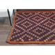 1970s Vintage Turkish Oushak Handmade Wool Cotton Red Runner Rug 161x214