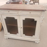 Old buffet 2 doors windows patina Shabby chic