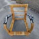 Chair in bamboo rattan and zebra fabric