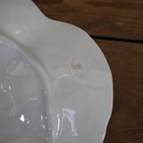 9 Oyster plates with black floral decoration KetG Luneville year 1940