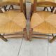 4 chaises vintage paille