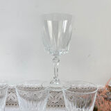 6 Cristal D'Arques white wine glasses model "VERSAILLES"