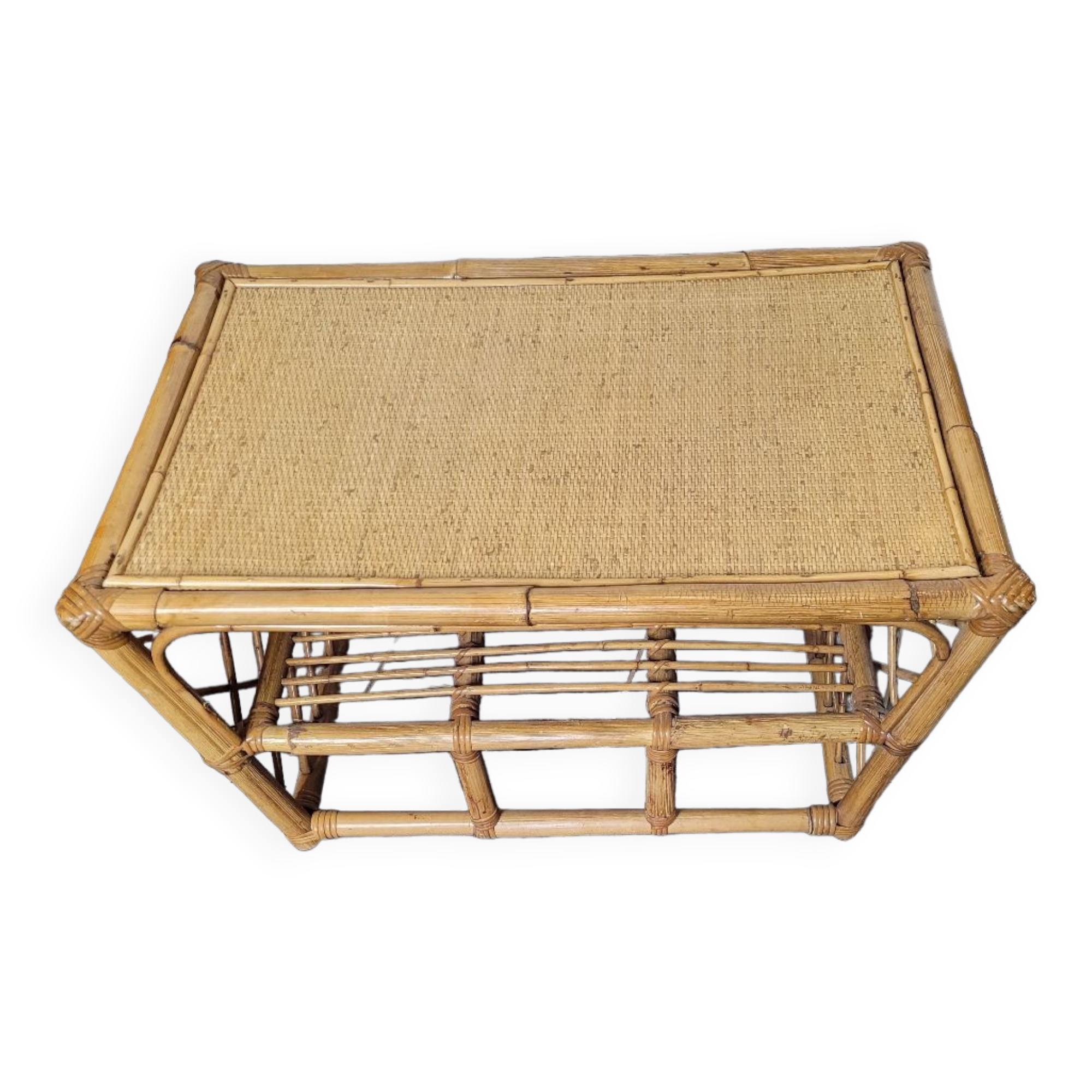 Vintage rattan coffee table