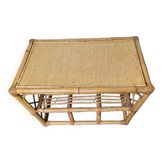 Vintage rattan coffee table