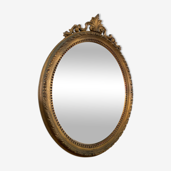 Miroir oval doré 62x47 cm