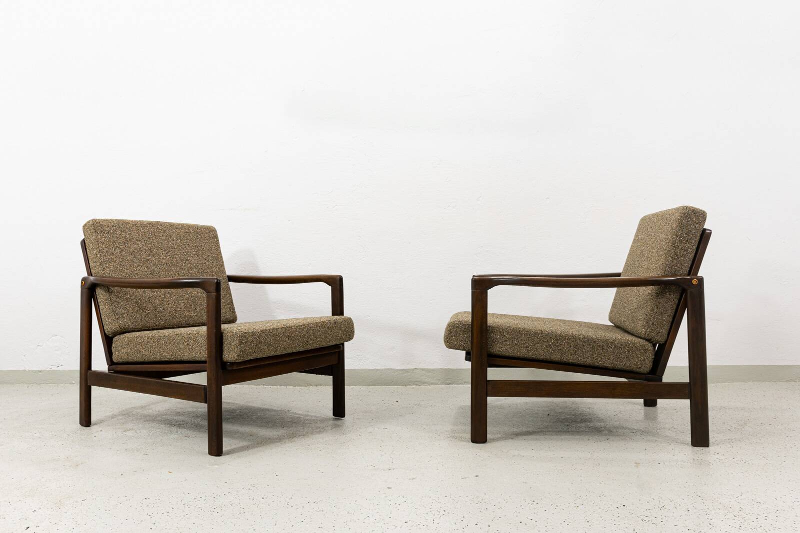 Mid Century Armchairs By Zenon Bączyk, 1960's, Set Of 2