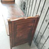 Wooden bench, chestnut chest