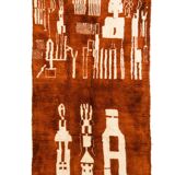 Tapis berbère azilal marron et blanc