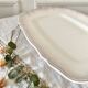 Rectangular ivory-colored serving dish Sarreguemines Chambord model