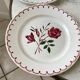 Set of 5 flat plates Badonviller with flowers 30s