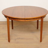 Vintage round dining table | Rosewood | Extendable