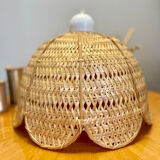 Suspension flower rattan wicker vintage