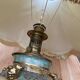 2 Japanese Satsuma lamps in gold ceramic with lampshades