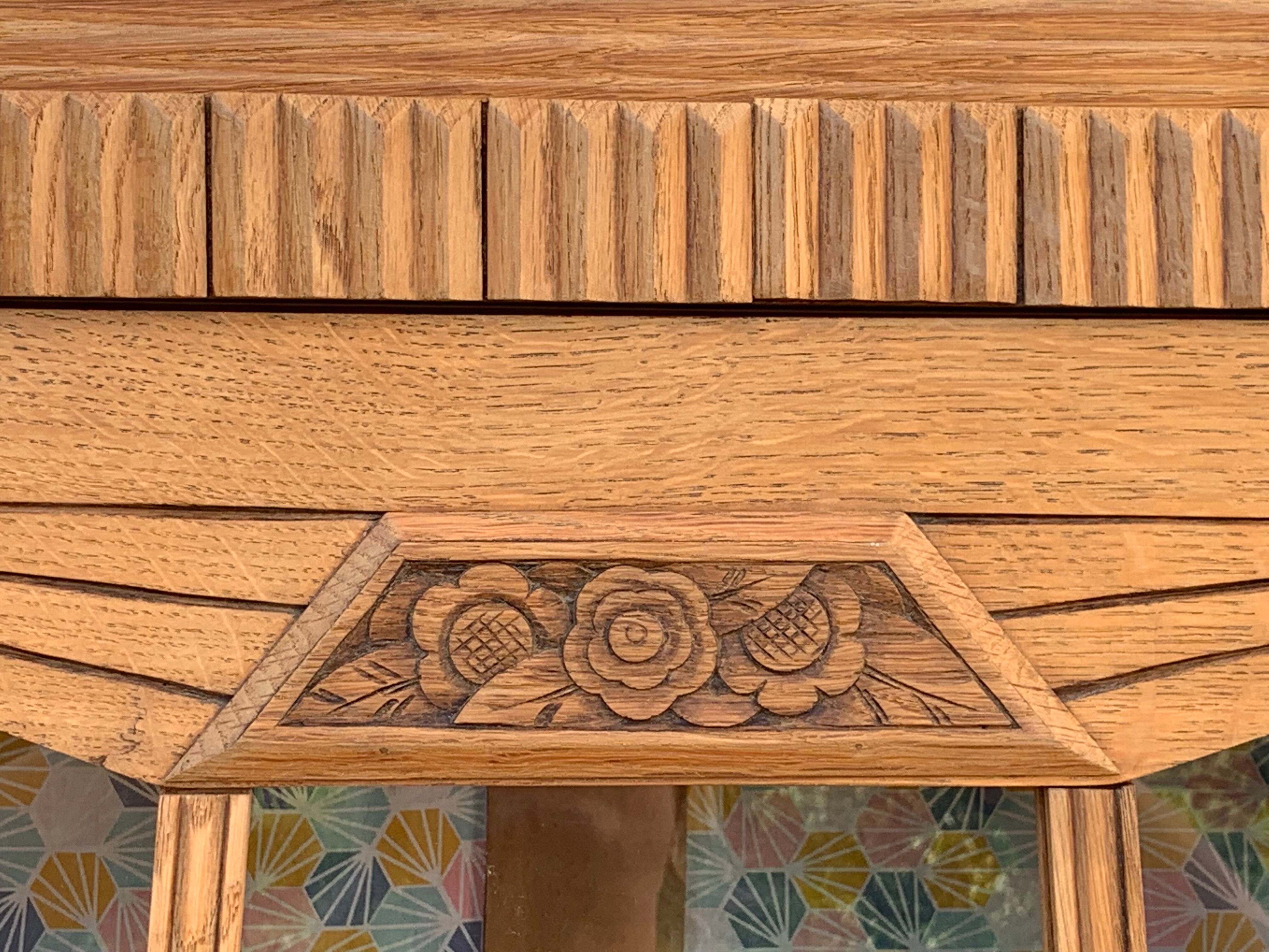 Parisian wardrobe glazed art deco 1920 raw wood