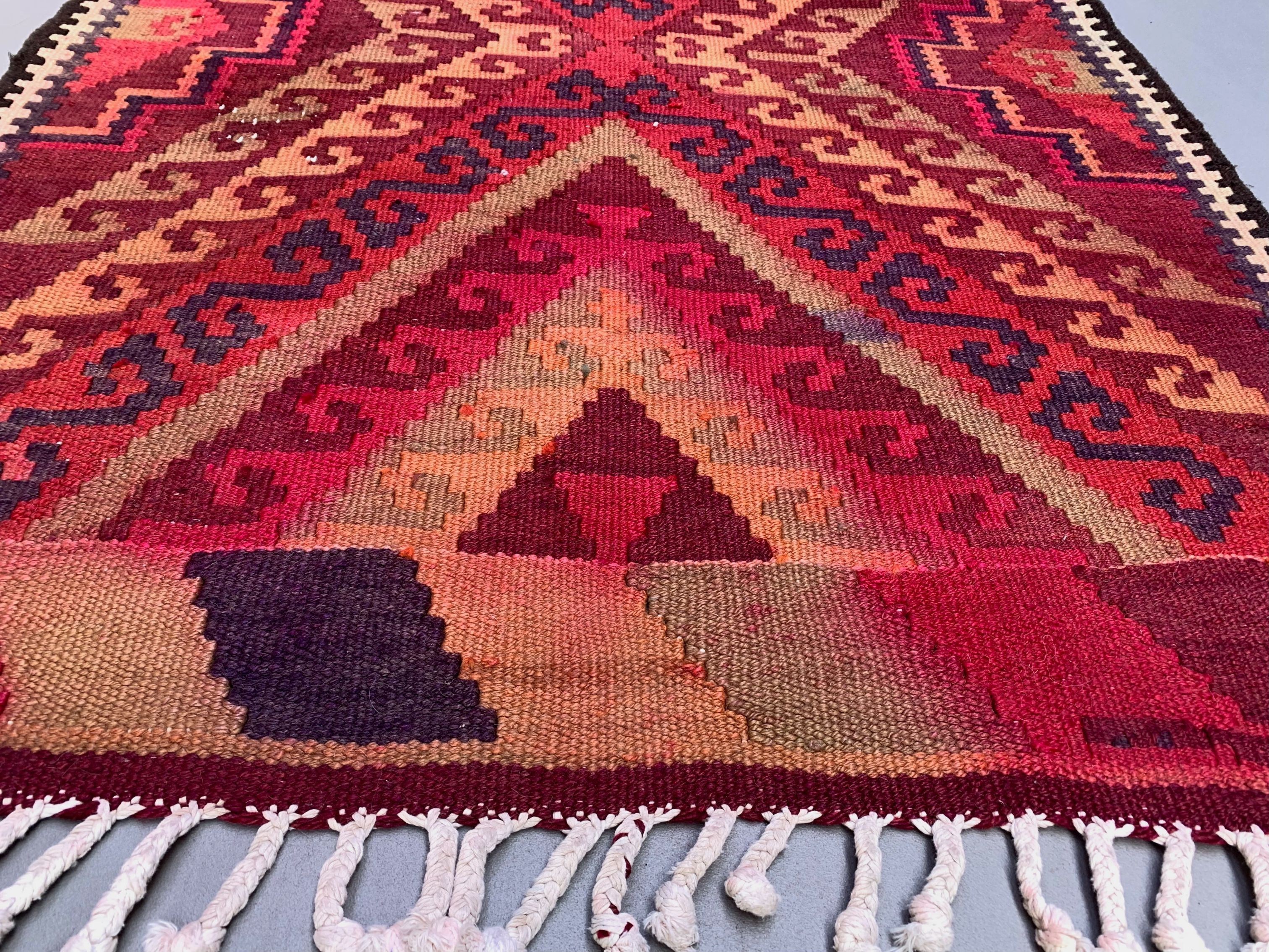 Old turkish kilim runner 480x95 cm