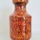 Modern West German Fat Lava Pottery Vase – Volcanic Orange & Red