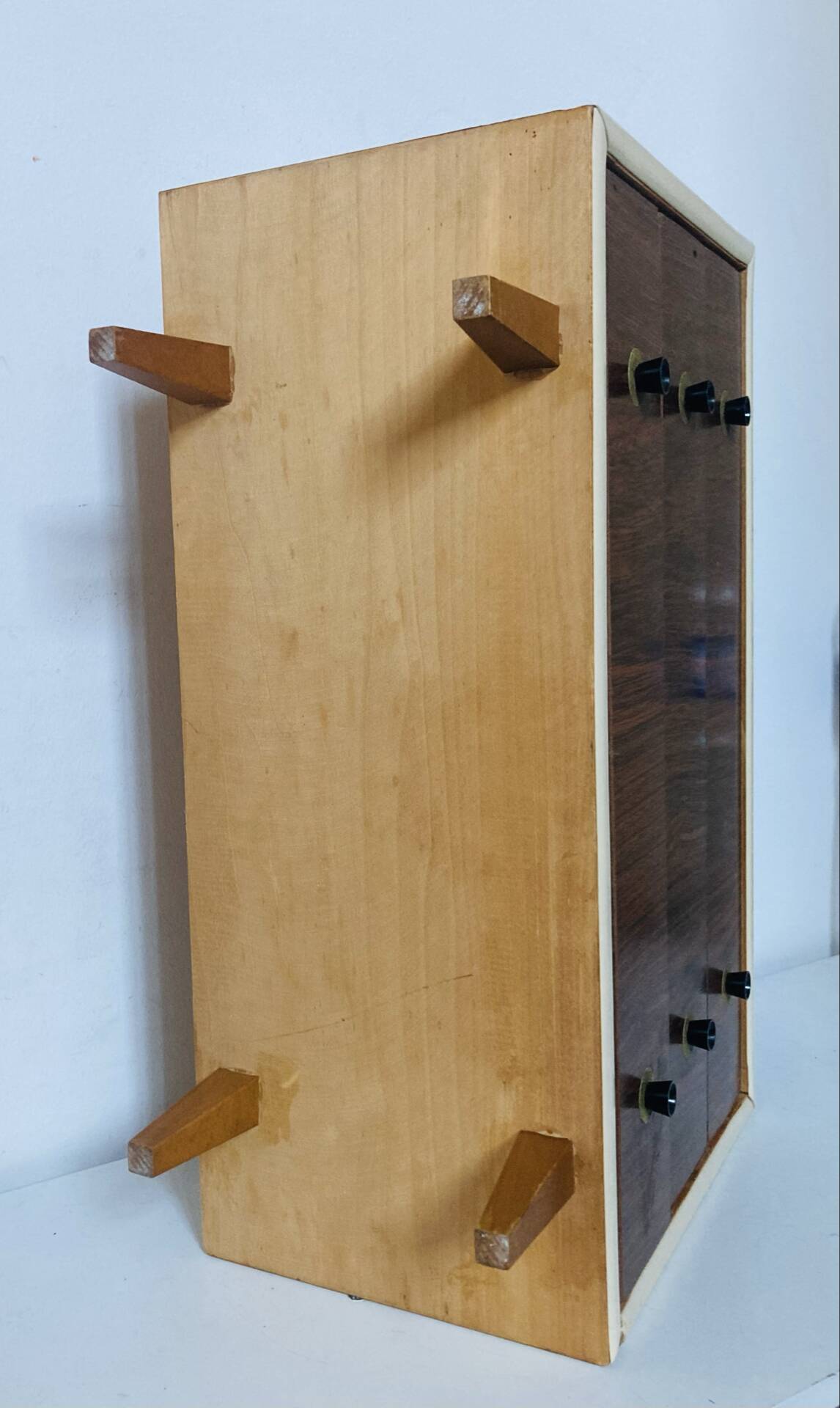 Children's commode, doll or mastery from the 1960s mahogany veneer.