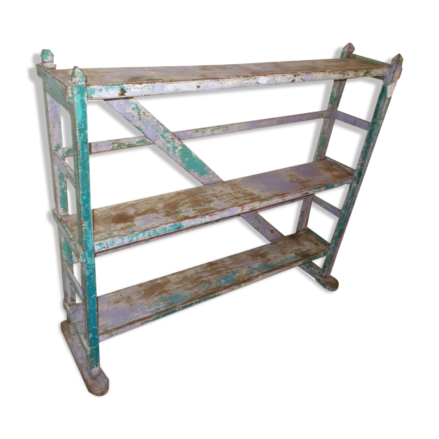 Teak bookcase shelves