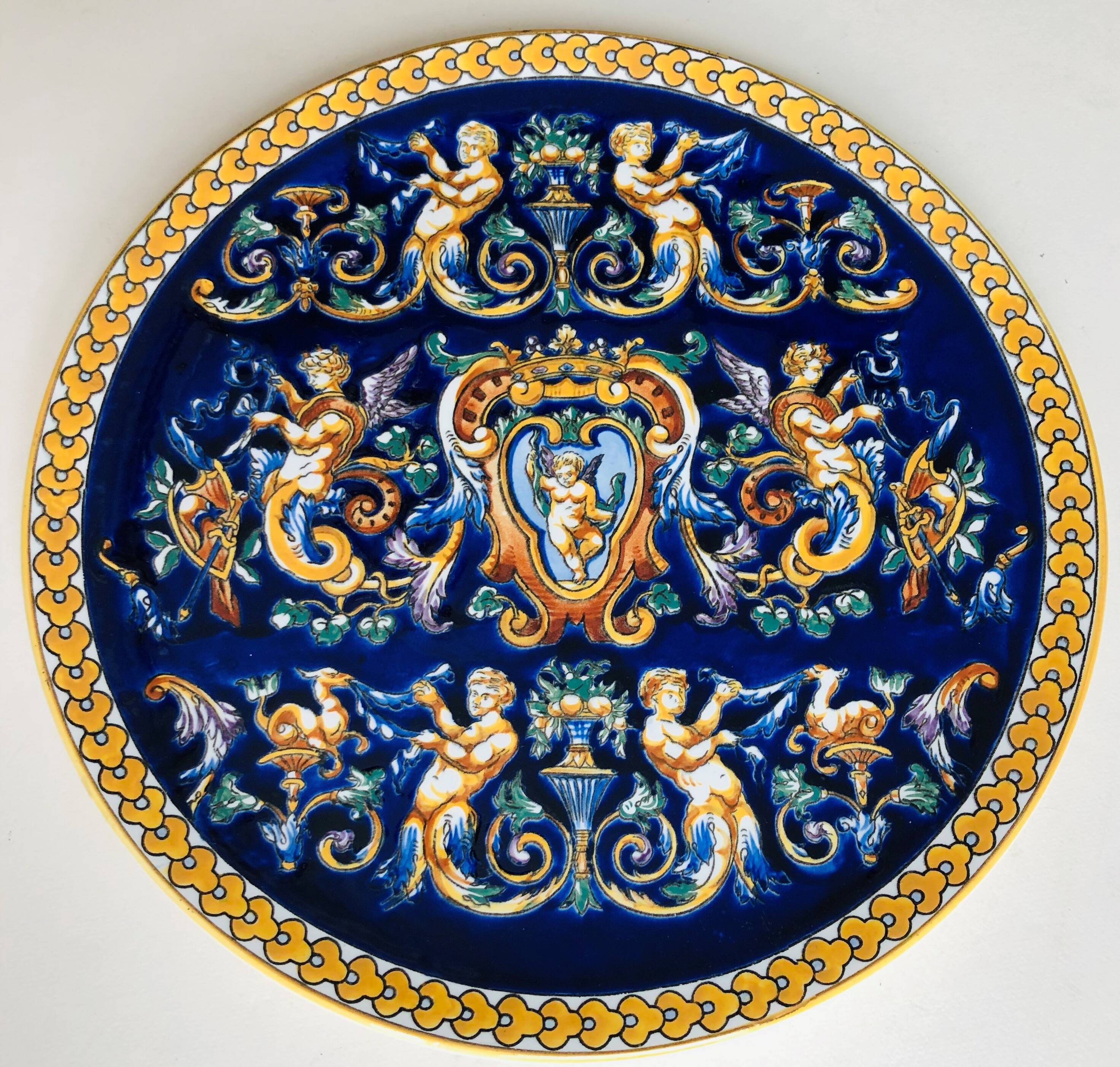 Gien earthen earthenware dish renaissance model