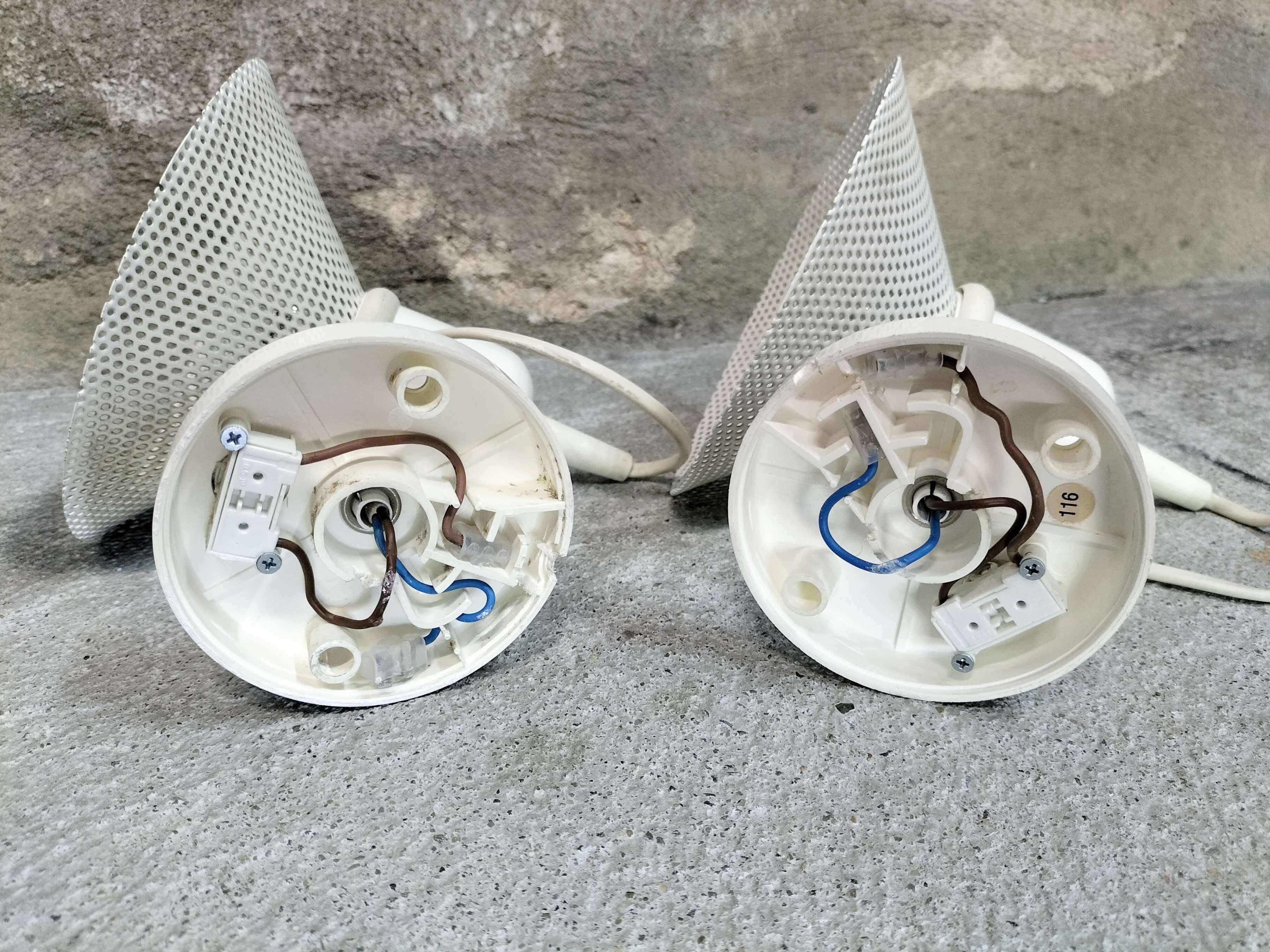 Pair of 80's wall lights.