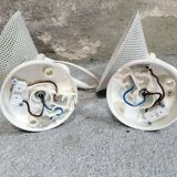 Pair of 80's wall lights.