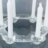 1970s Swedish Pukeberg Glass Candle Holder