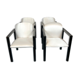 Mid-century italian modern set of 4 armchairs from 70s