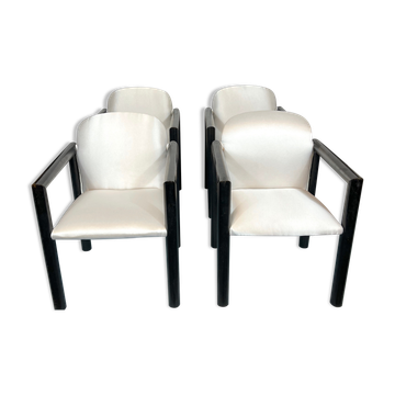 Mid-century italian modern set of 4 armchairs from 70s