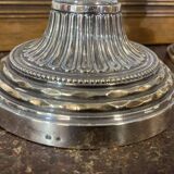 Pair of silver-plated bronze candlesticks from the early 20th century