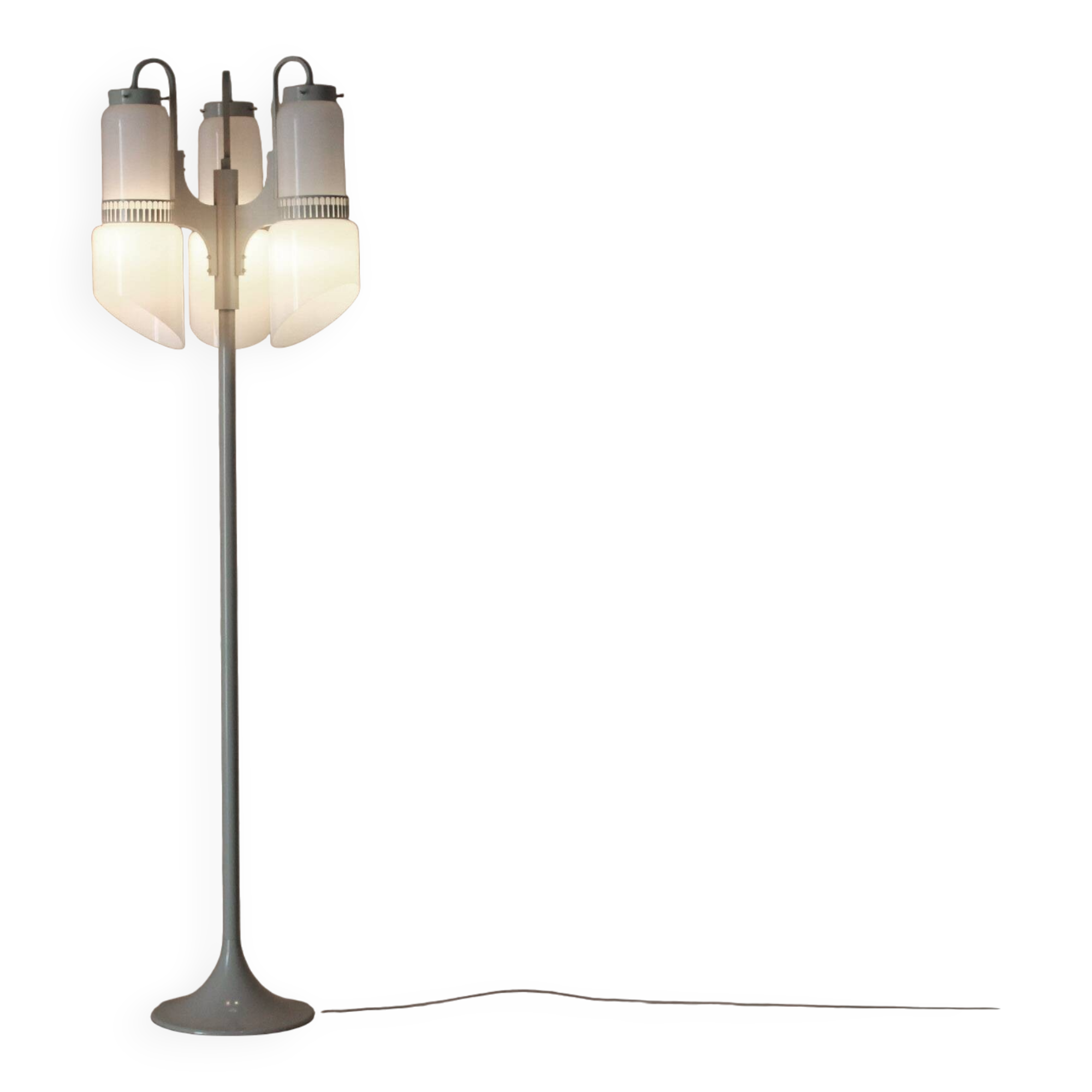 Lampadaire vintage italien, en verre de Murano, années 1970
