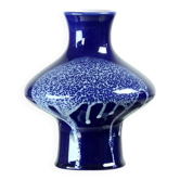 Vase vintage en céramique bleue, Tchécoslovaquie 1960