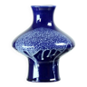 Vase vintage en céramique bleue, Tchécoslovaquie 1960
