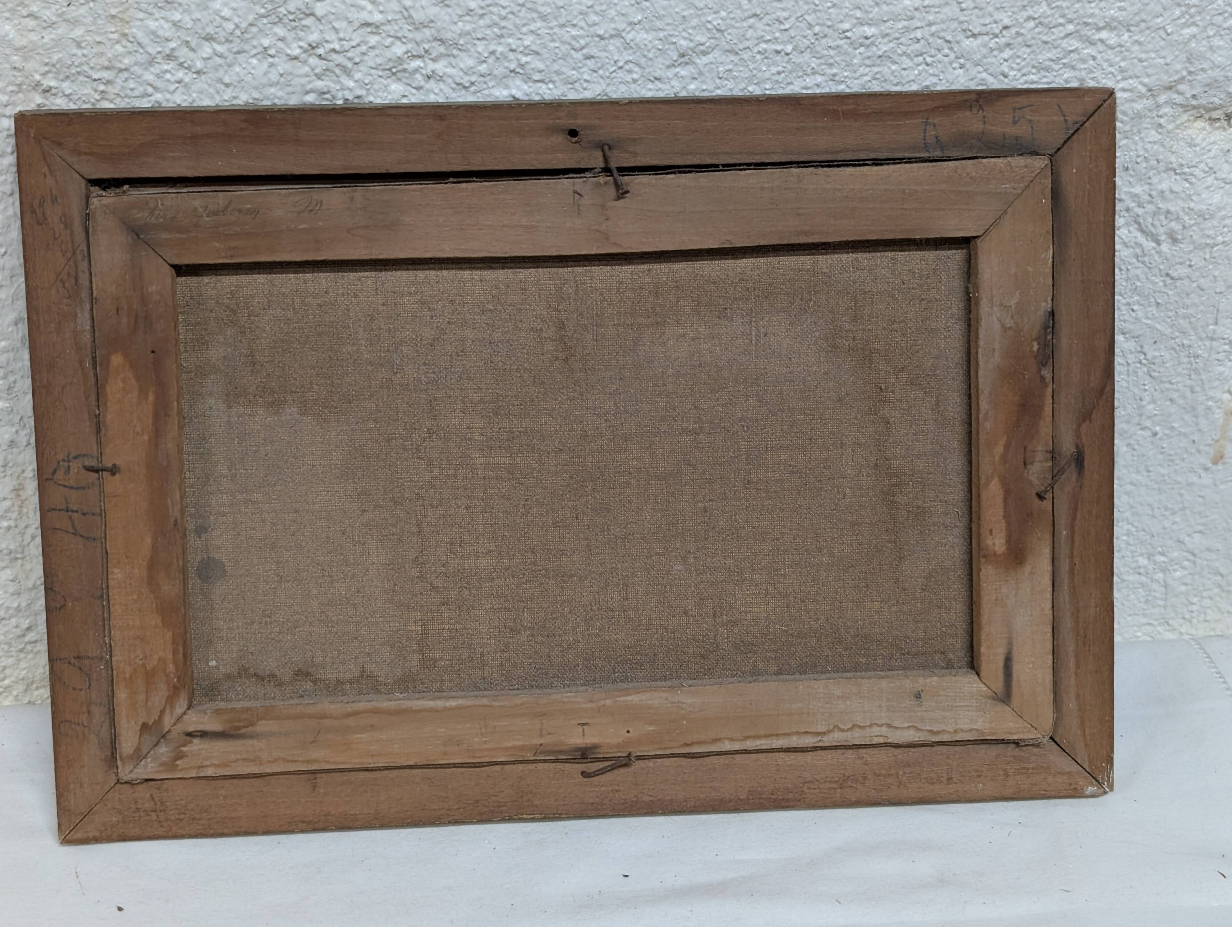 Old oil painting on canvas from the 19th/20th century.