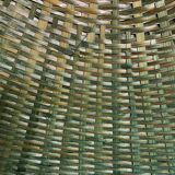 Suspension in green braided rattan