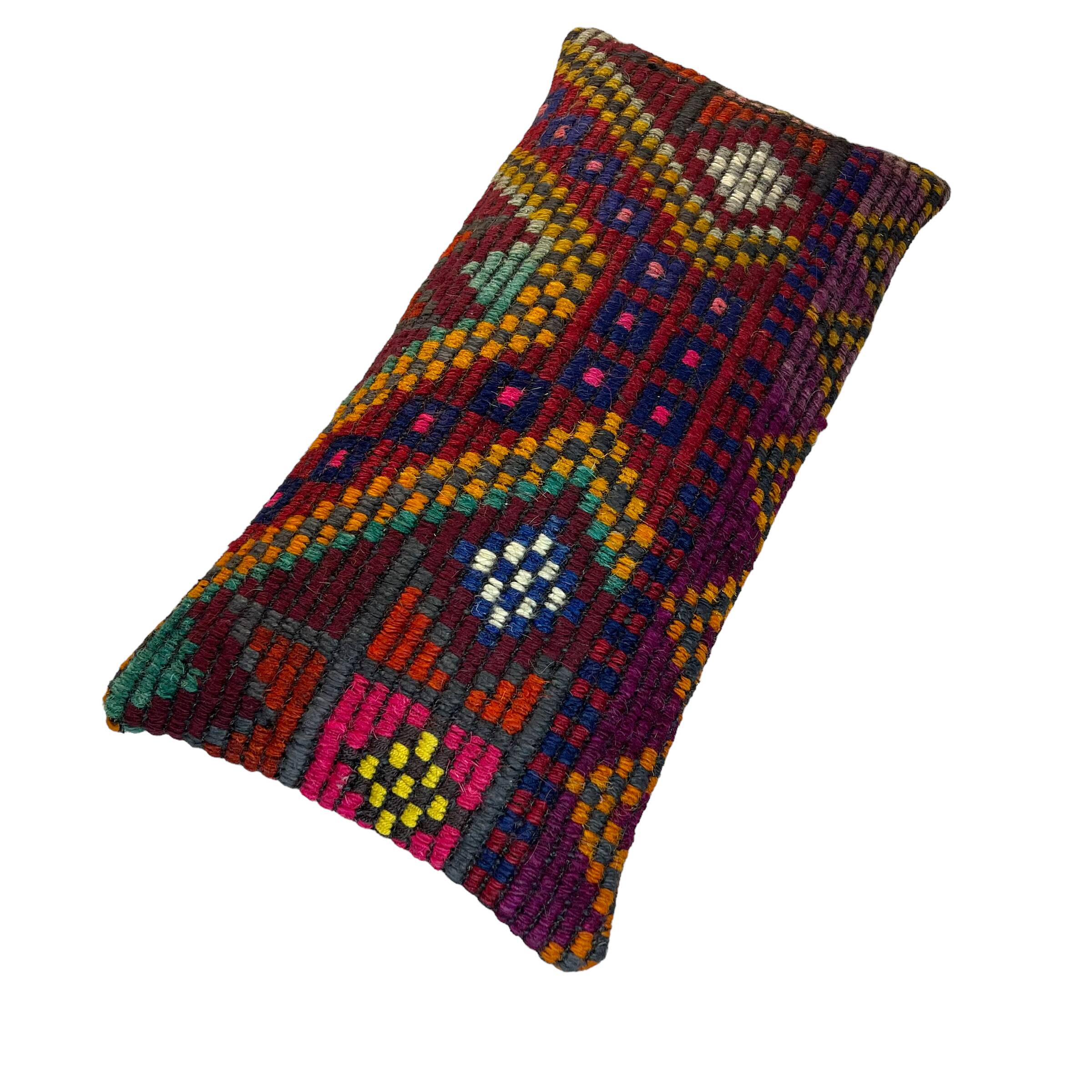 Vintage Turkish Kilim Cushion Cover , 30 x 60 cm