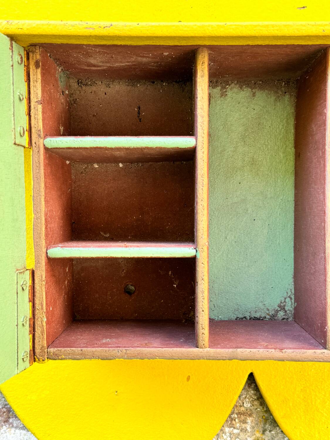 Old small vintage storage shelf