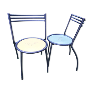 Paire de chaises d'ecolier