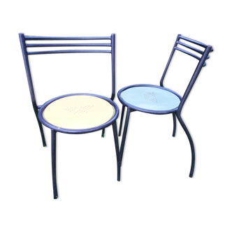 Pair of school chairs vintage 60s