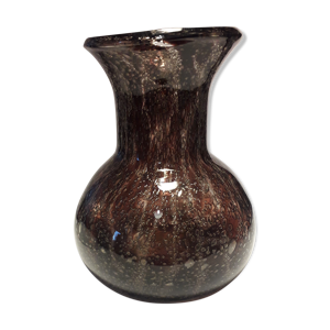 Vase en verre soufflé bullé couleur