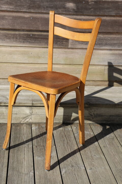 6 chaises baumann N°19 hêtre clair assise liège