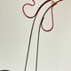Vintage suede metal rooster-shaped candlestick