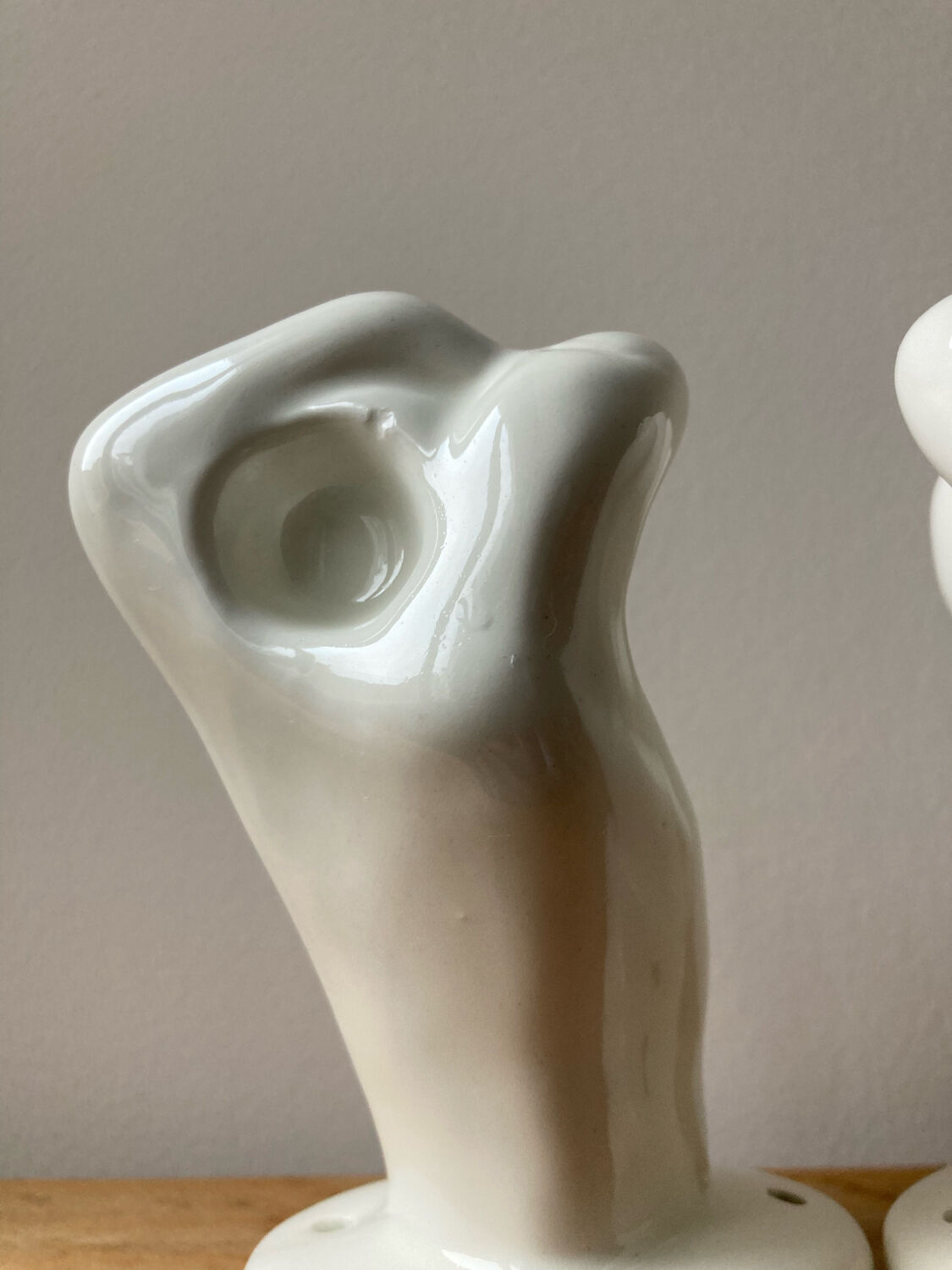 Vintage ceramic hand pair