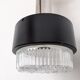 Vintage metal suspension black chrome and glass