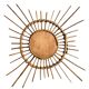 1950s French Artisan Rattan Sun Mirror