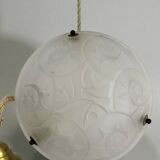 Suspension Art Déco Pâte de Verre