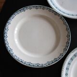 Set of 5 ironstone plates Moulin des Loups & Hamage