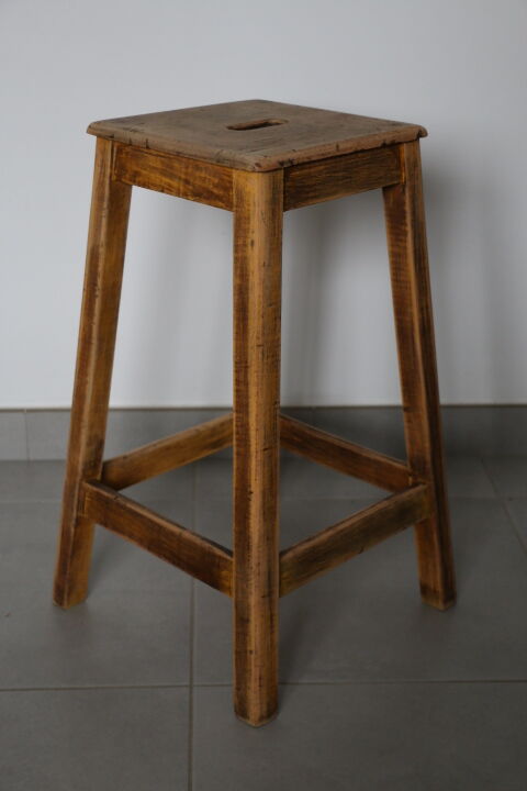 Raw oak stool 600mm
