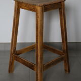 Raw oak stool 600mm