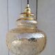 Amber yellow glass pendant lamp